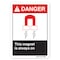 Signmission ANSI Danger, Rigid Plastic, 14" x 10", Landscape, This Magnet Is Always On, This Magnet Is Always On OS-DS-P-1014-L-19894 - alternate 1